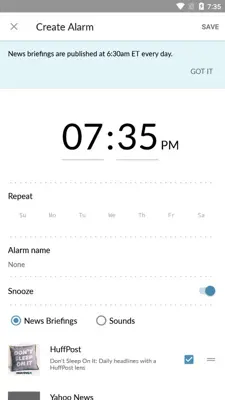 WakingNews Alarm Clock android App screenshot 2